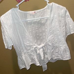 Pacsun white tie crop top